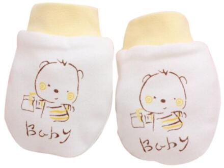Warme Handschoenen 1 Paar Leuke Cartoon Baby Baby Jongens Meisjes Wanten Zachte Handschoenen Перчатки Теплые Варежки Женские Зимние geel