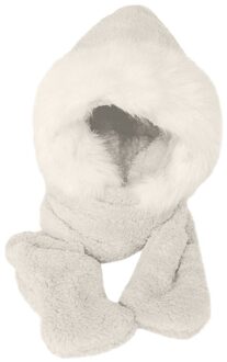 Warme Handschoenen Driedelige Set Van Warme Dikke Comfortabele Hatscarf En Handschoenen Meerdere Kleuren Beschikbaar Перчатки Женские wit