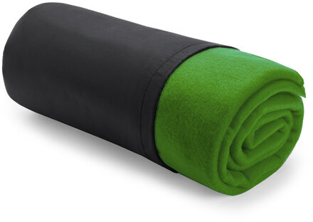 Warme Polar Fleece deken/plaid - Set van 8x stuks - groen - 120 x 150 cm - Woondekens/banddekens - I