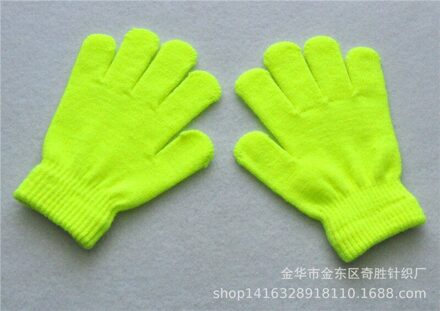 Warme Winter Vinger Handschoenen Kids Kinderen Leuke Solid Wol Gebreide Elastische Handschoenen Mode Accessoires-Qsd 10