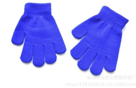 Warme Winter Vinger Handschoenen Kids Kinderen Leuke Solid Wol Gebreide Elastische Handschoenen Mode Accessoires-Qsd 2