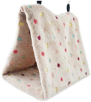 Warme Zachte Pluche Vogels Papegaai Hangmat Nest Huisdieren Hangen Bed Cave Kooi Papegaai Hangmat Coral Fluwelen Hut Huis Geschikt Voor dwergpapegaai