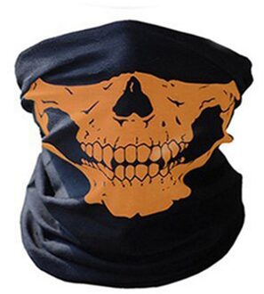 Warmer Bike Gezichtsmasker Hoofdband Schedel Bandana Helm Hals Gezichtsmasker Winddicht stofdicht Volledige Gezicht Sjaal Snowboard ski Masker Oranje