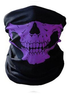 Warmer Bike Gezichtsmasker Hoofdband Schedel Bandana Helm Hals Gezichtsmasker Winddicht stofdicht Volledige Gezicht Sjaal Snowboard ski Masker Paars