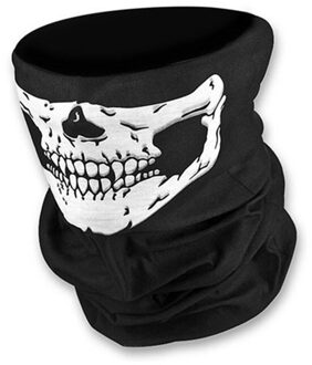 Warmer Bike Gezichtsmasker Hoofdband Schedel Bandana Helm Hals Gezichtsmasker Winddicht stofdicht Volledige Gezicht Sjaal Snowboard ski Masker wit