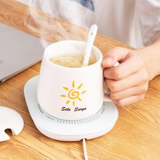 Warmer Heater Pad Elektrische Aangedreven 220V Witte Elektrische Aangedreven Cup Warmer Heater Pad Koffie Thee Melk Mok Kantoor Keuken huis