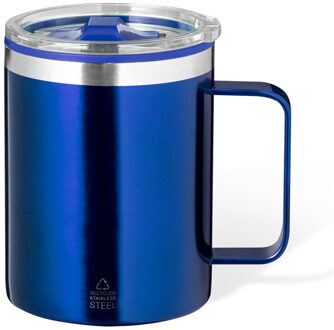 Warmhoudbeker - thermos beker Barista - blauw - 400 ml