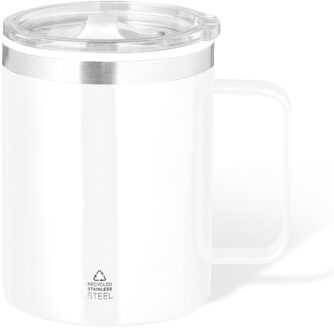 Warmhoudbeker - thermos beker Barista - wit - 400 ml