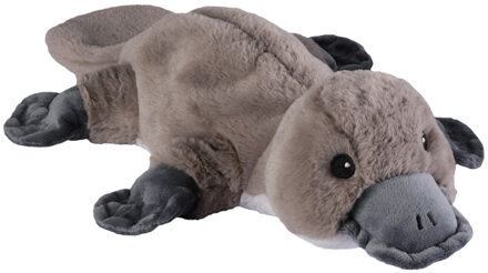Warmies Magnetron knuffel - vogelbekdier - grijs - 40 cm - pluhe - warmteknuffel