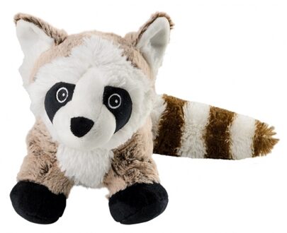 Warmies Magnetron Knuffel - wasbeer - 26 cm - bruin/ wit - warmte knuffeldier