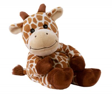 Warmies Safaridieren knuffels giraf bruin 35 cm voor warmte of koeling