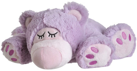 Warmies Warmte/magnetron opwarm knuffel lila teddybeer