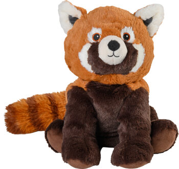 Warmies Warmte/magnetron opwarm knuffel - Rode Panda - rood/bruin - 25 cm - pittenzak