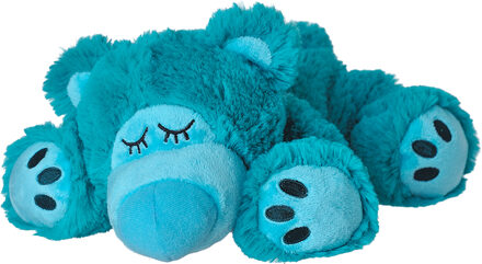 Warmies Warmte/magnetron opwarm knuffel - Teddybeer - turquoise - 32 cm - pittenzak