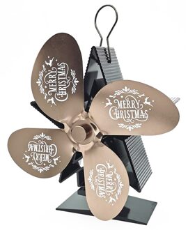 Warmte Aangedreven Kachel Fan Kerst 4-Blade Voor Hout Log Brander Haard Duurzaam K888