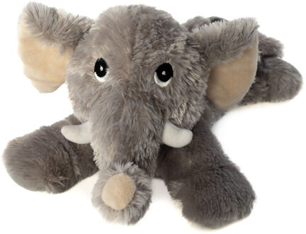 Warmte/magnetron opwarm knuffel - Olifant - grijs - 35 cm - pittenzak