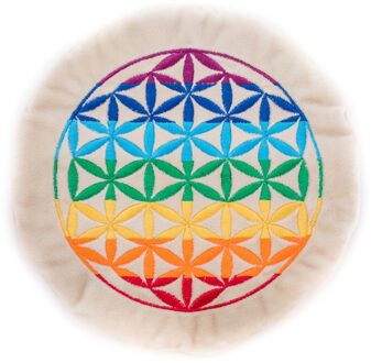 Warmte/magnetron opwarm kussen - Levensbloem - gekleurd - 27 cm - pittenzak