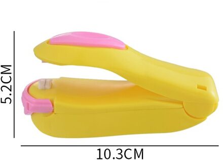 Warmte Sealer Clip Pakket Afdichting Pakket Snack Voedsel Zak Mini Plastic Warmte Vacuüm Machine Elektrische Keuken Klem Gadget Keuken geel