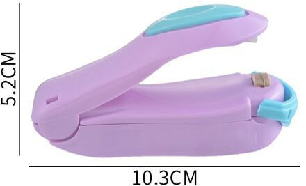 Warmte Sealer Clip Pakket Afdichting Pakket Snack Voedsel Zak Mini Plastic Warmte Vacuüm Machine Elektrische Keuken Klem Gadget Keuken paars