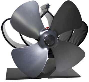 Warmte Self-Powered Haard Kachel Top Fan Rustig 4 Blades Aluminium Efficiënt Warm Grote Kamer Hout Log Brander Eco vriendelijke J0PC grijs