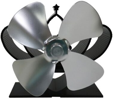 Warmte Self-Powered Haard Kachel Top Fan Rustig 4 Blades Aluminium Efficiënt Warm Grote Kamer Hout Log Brander Eco vriendelijke J0PC Zilver