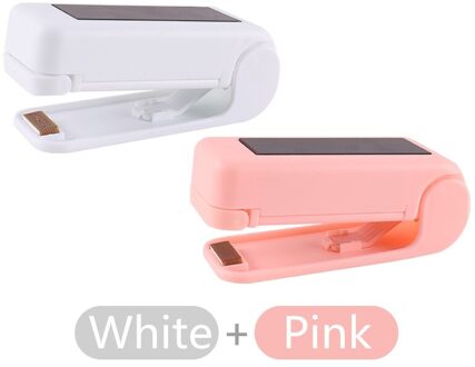 Warmte Zak Sealer Naadlasmachines Mini Warmte Sealer Machine Voor Voedsel Saver Storage Snack Verse Handheld wit en roze