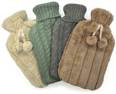 Warmwaterkruik 1,8L met hoes assorti verschillende