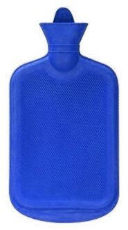 Warmwaterkruik - blauw - 18 x 36 cm - 2 liter - kruiken - warm water