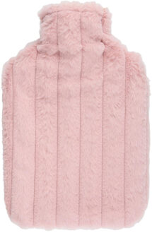 Warmwaterkruik - roze - 1,75L - fluffy pluche hoes - bedkruik - kruik