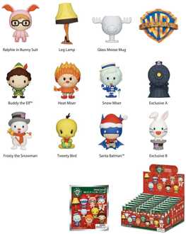 Warner Brothers 3D PVC Bag Clips WB Christmas Series 1 Display (24)