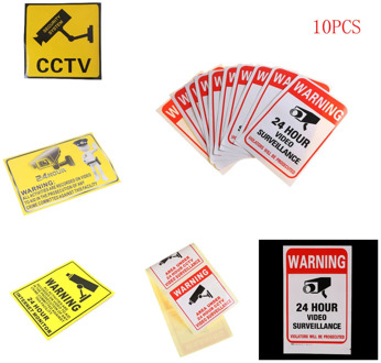 Warning Sticker 24H Video Camera System Warning Sign Wall Decal Surveillance Monitor Decal Public Area Security Wall Sticker