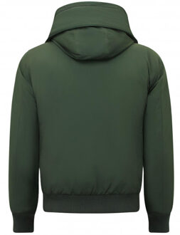 Warren Webber Winterjas kort met capuchon - maat XL Groen