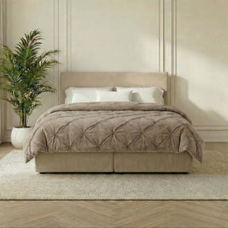 Wasbaar Easy Dekbed Zonder Overtrek - Diamond Pintuck - Licht Taupe - Dekbed-Discounter.nl