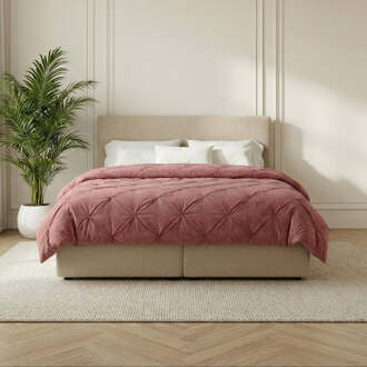Wasbaar Easy Dekbed Zonder Overtrek - Diamond Pintuck - Roze - Dekbed-Discounter.nl