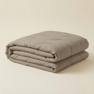 Wasbaar Easy Dekbed Zonder Overtrek - Zonder Overtrek Wave Uni - Taupe - Dekbed-Discounter.nl