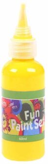 Wasbaar Kinderen Verf Acryl Verf Slang Diy Muur Schilderen Art Verf 60 Ml Hand Painted Textiel Verf Felgekleurde #25 geel