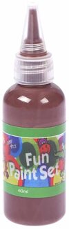 Wasbaar Kinderen Verf Acryl Verf Slang Diy Muur Schilderen Art Verf 60 Ml Hand Painted Textiel Verf Felgekleurde #25 koffie