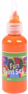 Wasbaar Kinderen Verf Acryl Verf Slang Diy Muur Schilderen Art Verf 60 Ml Hand Painted Textiel Verf Felgekleurde #25 oranje