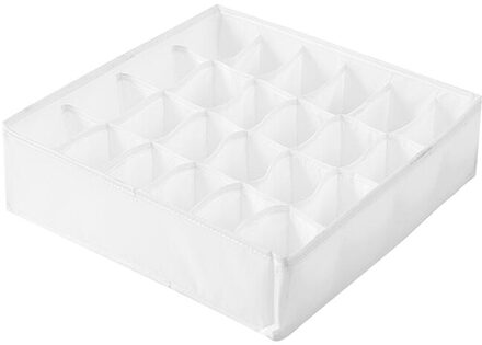 Wasbaar Ondergoed Opbergdoos Opvouwbare 24 Grids Closet Organizer Sokken Lade Organizer Home Storage Organizer 33x33x9cm wit