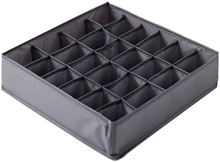 Wasbaar Ondergoed Opbergdoos Opvouwbare 24 Grids Closet Organizer Sokken Lade Organizer Home Storage Organizer 33x33x9cm zwart