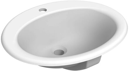 Wasbak Ourcq - Keramiek - Rond - Glanzend Wit - 60,3x56x22,5cm