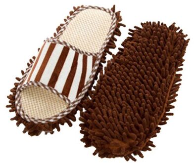 Wasbare Dust Mop Slippers Schoenen Microfiber Cleaning Huis Mop Slippers Multifultional Floor koffie