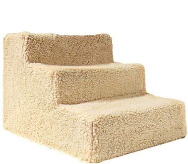 Wasbare Ladder Kat Thuis Anti Slip Pet Trappen Hond Levert Plastic Ramp Lichtgewicht Draagbare Indoor Afneembare 3 Stappen Geel
