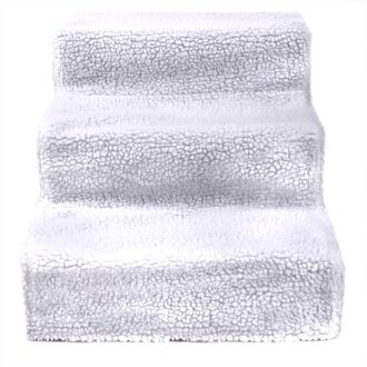 Wasbare Ladder Kat Thuis Anti Slip Pet Trappen Hond Levert Plastic Ramp Lichtgewicht Draagbare Indoor Afneembare 3 Stappen wit