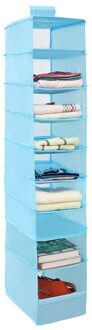 Wasbare Oxford Doos Garderobe Opknoping Kast Organisator Draagbare Kleding Closet Opbergtas Voor Kleding Sokken Hoeden Schoenen tassen RB-TSB134Blue