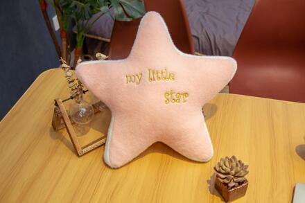 Wasbare Rainbow Star Zon Kussen Gevuld Ijs Kleur Hart Girly Sofa Terug Kussen Zoete Voor Haar roze ster 45cm