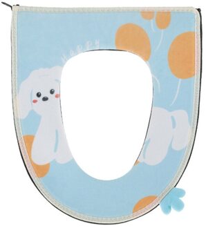 Wasbare Toilet Cover Pad Toiletbril Warme Zachte Kussen Set Voor Home Decor Closestool Mat Seat Case Wc Deksel Cover accessoires licht blauw