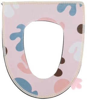 Wasbare Toilet Cover Pad Toiletbril Warme Zachte Kussen Set Voor Home Decor Closestool Mat Seat Case Wc Deksel Cover accessoires licht roze