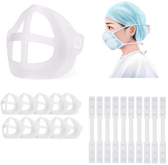 Washable 3D Face Mask Inner Support Frame,Adjustable Ear Strap Accessories Fixed Extended Comfortable Face Mask DIY