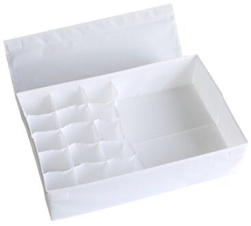 Washable Oxford Cloth Multi Grids Underwear Socks Dormitory Storage Box with Lid Bra Drawer Storage Container Organizer wit 16 Grids